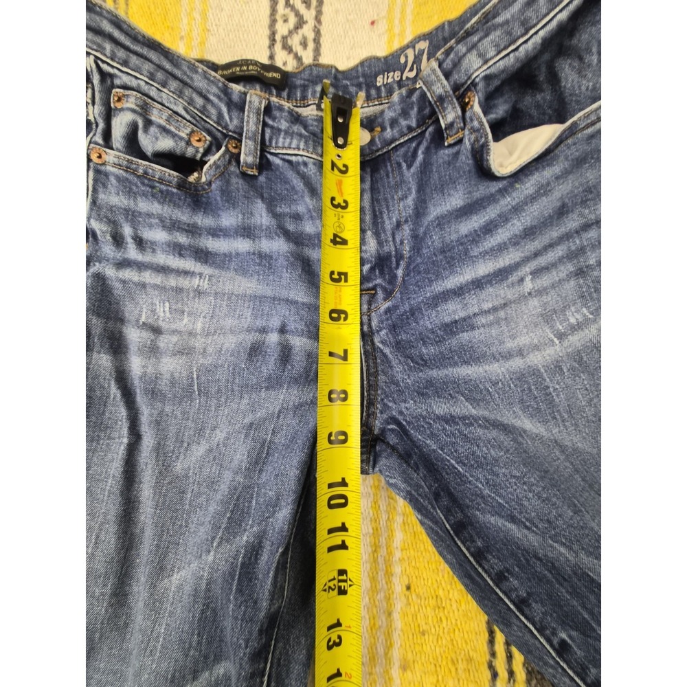 J.Crew Broken-In Boyfriend Jeans Medium Wash Blue Denim - Size 27 - Picture 6 of 12